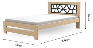 Jednolôžková drevená posteľ 120x200 Kosma - borovica