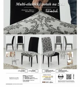 Forbyt Napínací poťah na sedák stoličky Istanbul sivá, 45 x 45 cm, sada 2 ks