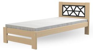 DL Drevená jednolôžková posteľ 90x200 Kosma - borovica
