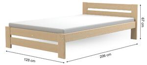 Jednolôžková drevená posteľ 120x200 Marika - borovica
