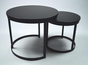 Sada konferenčných stolíkov ANIA II | čierna podstava Farba: Dub craft