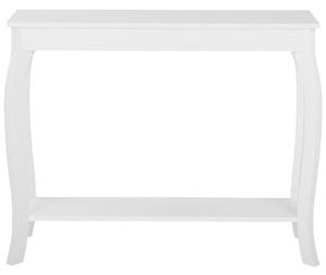 Konzolový stôl s policou biela 100 x 30 cm, obývacia izba v predsieni, spálne