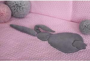 6-dielne posteľné obliečky Belisima Králiček 100/135 ružovo-sivé