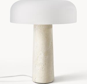 Stolová lampa s travertínovým podstavcom Carla