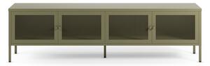 Zelený kovový TV stolík 160x50x35 cm Fayna – Marckeric