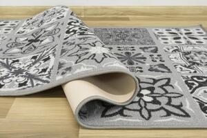 Protišmykový koberec / behúň Patchwork sivý