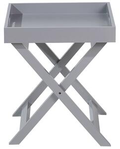 Konferenčný stolík sivý 40 x 40 cm, štvorcový podnos, ľahký štvorcový