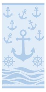 Svetlomodrá froté bavlnená plážová osuška 70x140 cm Anchor – B.E.S