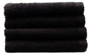 Čierne rýchloschnúce/froté bavlnené uteráky v súprave 4 ks 30x30 cm Quick Dry – Catherine Lansfield