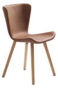 Hnedé kovové jedálenské stoličky v súprave 2 ks Teslin – Unique Furniture