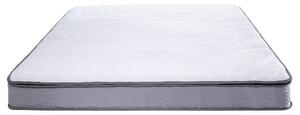 Vreckový pružinový matrac biely 160 x 200 cm 744 integrovaných pružinových vreciek, tvrdý stupeň tvrdosti