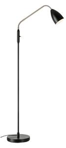 Čierna LED stmievateľná stojacia lampa s kovovým tienidlom (výška 140 cm) Patro – Markslöjd