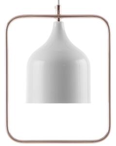 Závesná lampa biela kovová 121 cm medený rám na strop industriálny štýl kuchyňa jedáleň