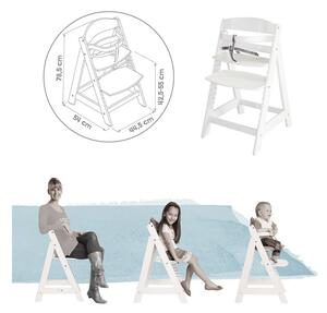 Roba Detská drevená vysoká jedálenská stolička Sit Up (biela) (100306933)