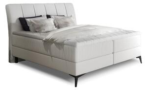 Manželská posteľ Boxspring 160 cm Alberto (biela) (s matracmi). Vlastná spoľahlivá doprava až k Vám domov. 1027359