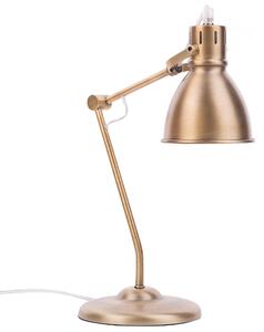 Stolná lampa mosadzná kov oceľ 44 cm nastaviteľné rameno okrúhle tienidlo moderný štýl kancelária