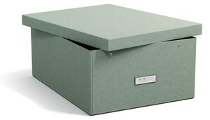 Kartónový úložný box zelenomodrý s vekom 34,5x45x18,5 cm Katrin Canvas Paper Laminate – Bigso