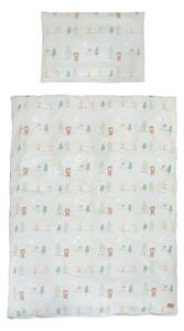 Svetlozelené bavlnené detské obliečky do postieľky 100x135 cm Woodland Buddies – Roba