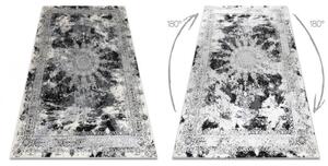 Koberec VINCI 1407 Rozeta vintage - štrukturálny - slonia kosť / sivý