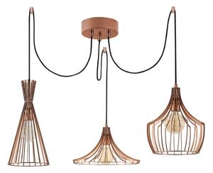 Závesné svietidlo v medenej farbe s kovovým tienidlom Mezopotamya – Opviq lights