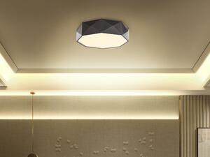 Stropné LED svietidlo čierne kovové akrylové geometrický tvar teplé biele svetlo moderný dizajn