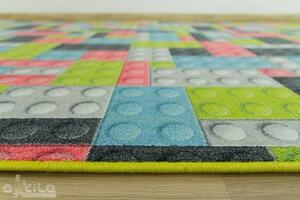 Detský metrážny koberec Lego pastelový