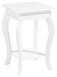 Klasický vintage biely postranný stolík úložný priestor