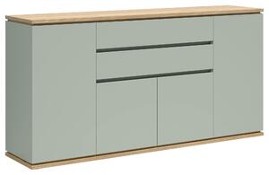 ŠIROKÁ KOMODA, farba duba, šalviovozelená, 184/93/42 cm Xora - Online Only drobný nábytok, Online Only