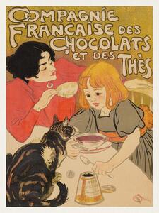 Obrazová reprodukcia Compagnie Française des Chocolats et des Thés (Vintage French Cat Poster) Théophile Steinlen