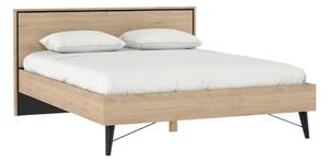 Dvojlôžková posteľ v dekore duba s roštom 160x200 cm v prírodnej farbe Ry – Tvilum