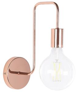 Nástenná lampa medená kov lesklá povrchová úprava bez tienidla moderný industriálny štýl obývačka spálňa kancelária