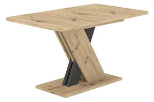 Rozkladací jedálenský stôl Exolon (dub artisan + antracit) (pre 6-8 osôb). Vlastná spoľahlivá doprava až k Vám domov. 1097147