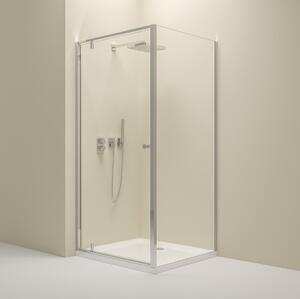 Erga Sydney, sprchový kút s 1-krídlovými dverami 100(dvere) x 100(stena) x 195 cm, 6mm číre sklo, chrómový profil, ERG-V02-SYDNEY-D100G100-CR