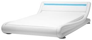 Manželská posteľ 180 cm AVENUE (s roštom a LED osvetlením) (biela). Vlastná spoľahlivá doprava až k Vám domov. 1007121