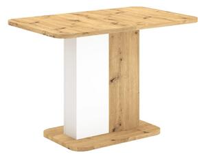 Rozkladací jedálenský stôl Netanax (dub artisan + biela) (pre 4-6 osôb). Vlastná spoľahlivá doprava až k Vám domov. 1097150