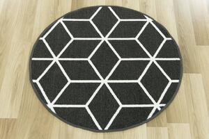 Protišmykový koberec Cubes 29 grafitový