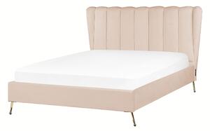 Manželská posteľ 140 cm Mirabell (béžová) (s roštom) (s USB portom). Vlastná spoľahlivá doprava až k Vám domov. 1081444