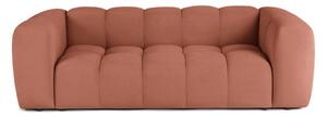 Zamatová pohovka v terakotovej farbe 225 cm Cube – Selection