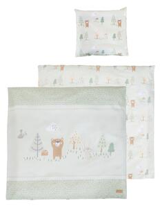 Svetlozelené bavlnené detské obliečky do postieľky 80x80 cm Woodland Buddies – Roba