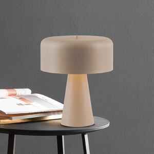 Stolová lampa PENTO, béžová, výška 35 cm, kov, E27, Krémová / jantárovo žltá, Obývacia izba / jedáleň, kov, Moderný, Stojacie svietidlo