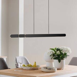 LED závesné svietidlo ADRIANA ROUND čierna, dĺžka 160 cm, kov,, Čierna, Obývacia izba / jedáleň, Hliník, Moderný, Závesné svietidlo