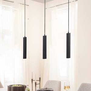 LED závesné svietidlo DANTE, čierna, 3 x GU10, dĺžka 90 cm, kov, Čierna, Obývacia izba / jedáleň, kov, Moderný, Závesné svietidlo