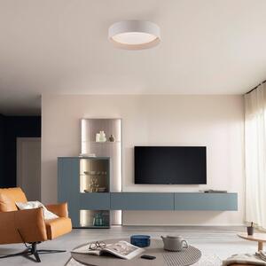 Stropné LED svetlo TAVOLI, béžové, Ø 29 cm, kov, stmievateľné, Krémová / jantárovo žltá, Obývacia izba / jedáleň, kov, Závesné svietidlo