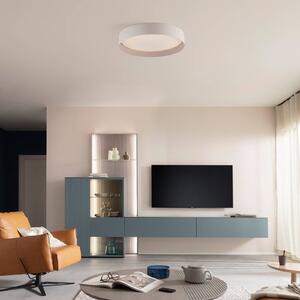 Stropné LED svetlo TAVOLI, béžové, Ø 39 cm, kov, stmievateľné, Krémová / jantárovo žltá, Obývacia izba / jedáleň, kov, Závesné svietidlo