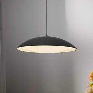 LED závesné svietidlo LENTE, čierne, Ø 40 cm, kov, Switchdim, Čierna, Obývacia izba / jedáleň, kov, Moderný, Závesné svietidlo