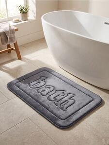 Sinsay - Kúpeľňový koberec s nápisom Bath - tmavosivá