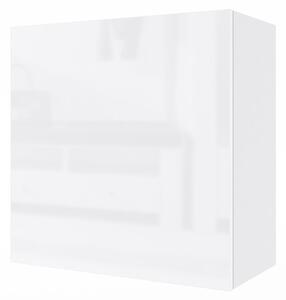 Obývacia stena modulárna Combo, varianta 35 Biela/ Biely lesk - Koncovka Série