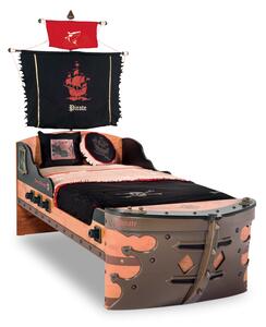 Cilek Detská posteľ loď veľká s matracom 90x190 cm Pirate