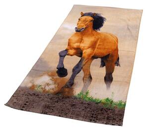 Jerry Fabrics Bavlnená froté osuška 70x140 cm - Kôň Horse brown