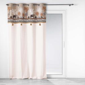 Hnedý/v prírodnej farbe bavlnený záves 140x240 cm Kenya Lodge – douceur d'intérieur